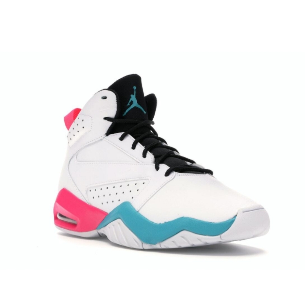 Nike Jordan Lift Off Sneakers in White with Pink and Blue Accents